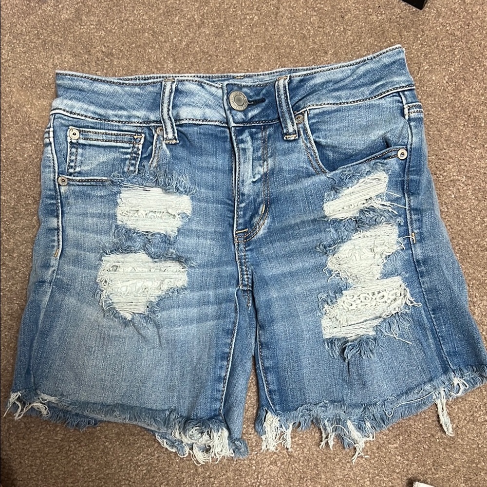Distressed Denim Women's Shorts